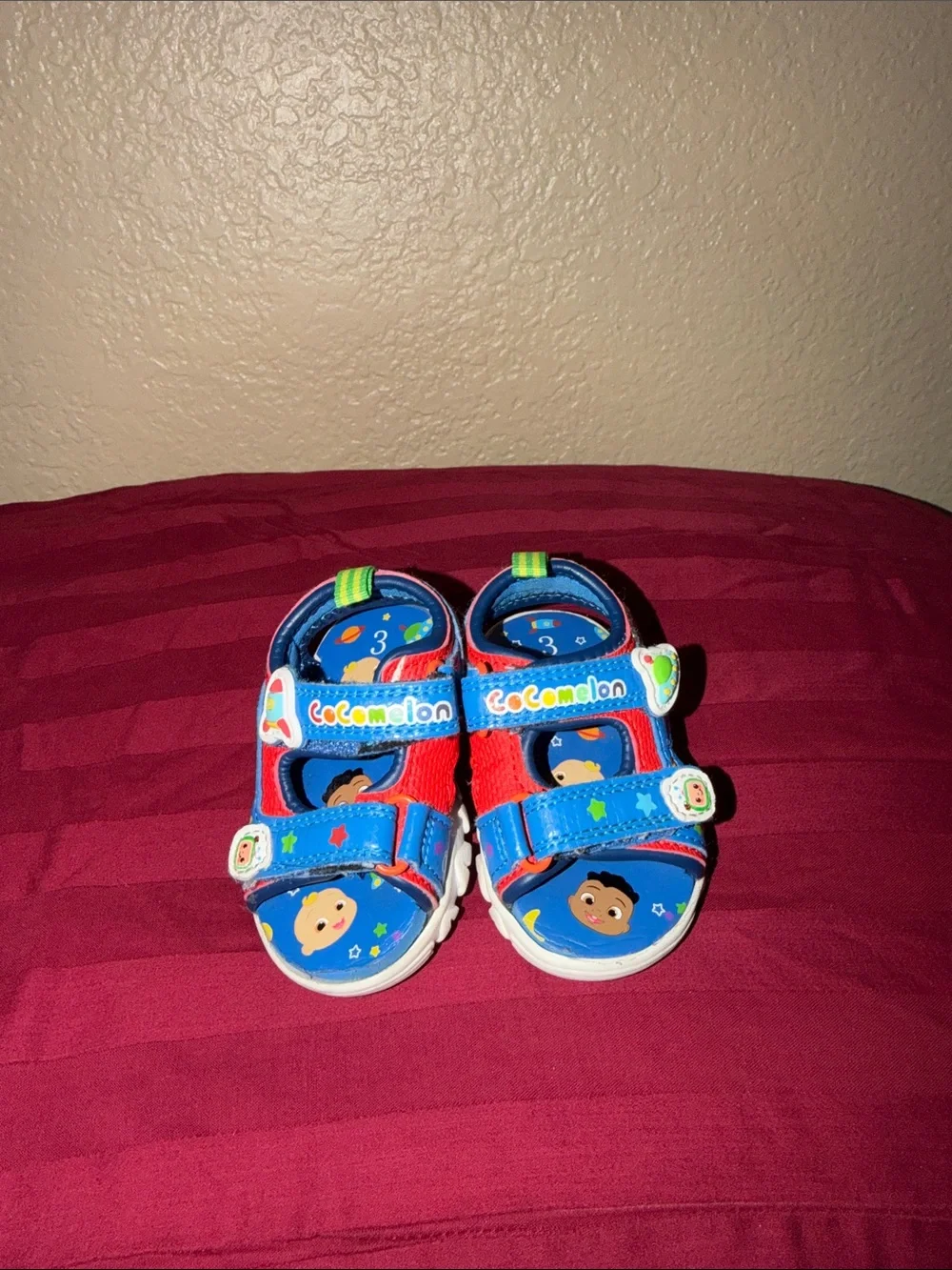 Cocomelon Blue and Red Kids Sandals - Toddler Adjustable Straps
